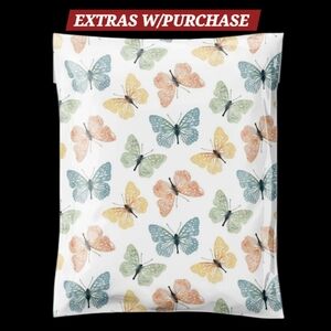 NWT - 20ct. 10x13  Butterflies Polymailers Random Thank You Cards/Stickers
